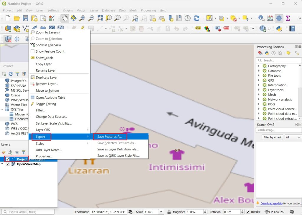 expport your survey work from Android device to QIGS and AutoCAD13