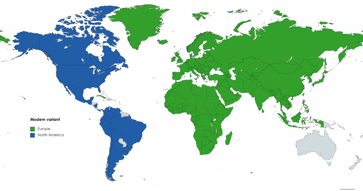 4G frequency map