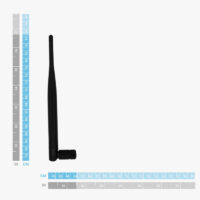 Dipole antenna for LR/XLR radio dimensions